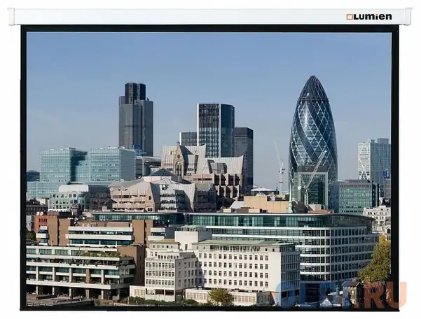 Экран настенный моторизированный lumien lmc-100129 220 x 141 см, фотография 1