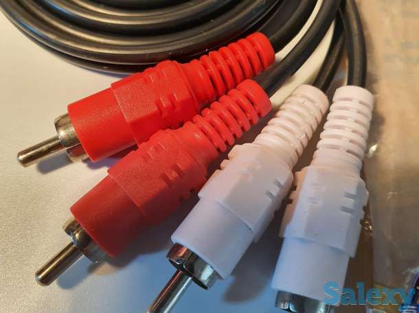 Аудио видео Кабель шнур 2 тюльпана 2 RCA,  высококачественный 1.5 м, фотография 1