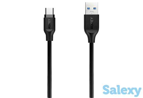 Кабель aukey usb-c to usb-a 3.0 cable 1m (cb-cd4). черный, фотография 2