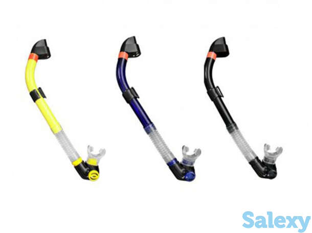 Трубка плавательная flexa dry цвет желтый akvilon, фотография 1