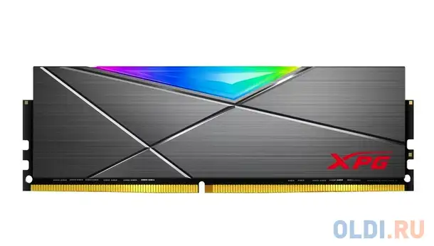 16gb adata ddr4 3200 dimm xpg spectrix d50 rgb grey gaming, фотография 1