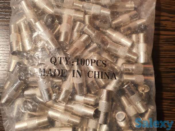 Штекер металлический на антенну, разъём телевизионной антенны (ТВ), фотография 3