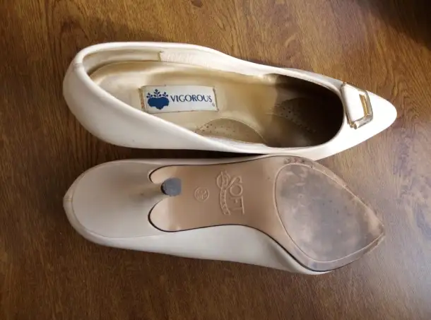 Туфли женские светлые, размер 9,5, фотография 5