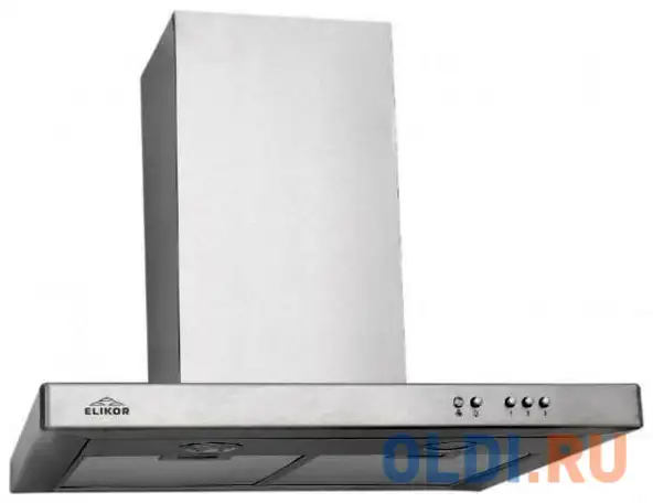 Вытяжка каминная elikor квадра 60н-430-к3д серебристый, фотография 1