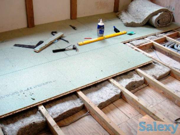 Монтаж стяжки пола, монтаж деревянного пола, фотография 2