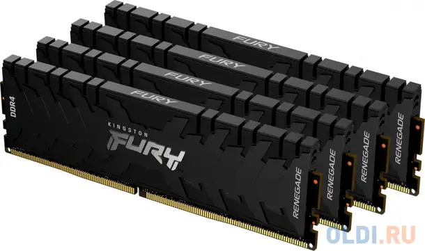 Оперативная память для компьютера kingston fury renegade black dimm 32gb ddr4 3600 mhz, фотография 1