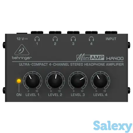 Cтерео усилитель для наушников behringer ha400, фотография 1