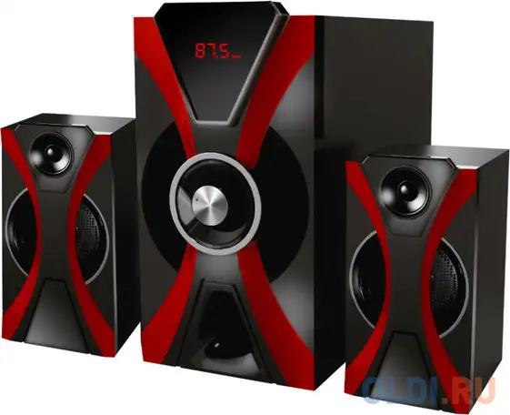 Акустическая система 2.1 ginzzu gm-427 с bluetooth 60w/bt/usb/sd/fm/ду, фотография 1