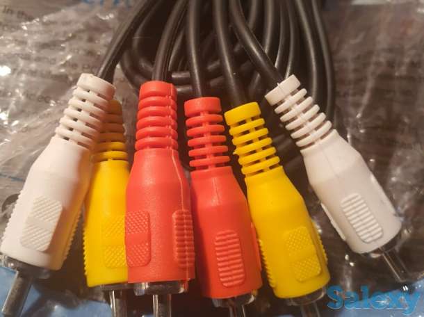 Кабель шнур три 3 тюльпана 3 RCA M/M, 1.8 метра, фотография 1