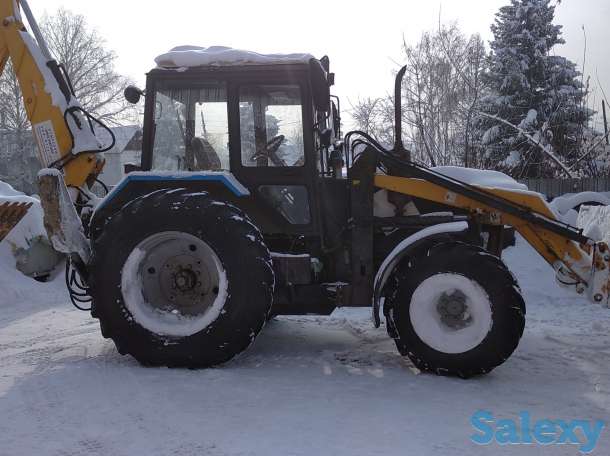 Уборка снега трактор погрузчик, трактор экскаватор “Беларус - 920.2”, фотография 1