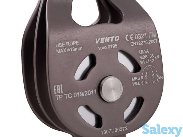 Блок-Ролик Венто Twin 36 Двойной С Подшипником Дюраль, фотография 1