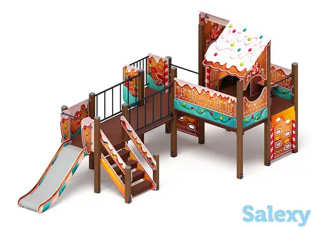 Теремок (пряничный домик) - дик 1.07.01-02 - игровой комплекс h=900, фотография 1