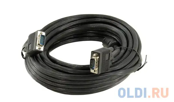 Кабель 5bites apc-133-0100 vga сигнальный hd15m/hd15m, 2 ферр.кольца, 10м, фотография 1