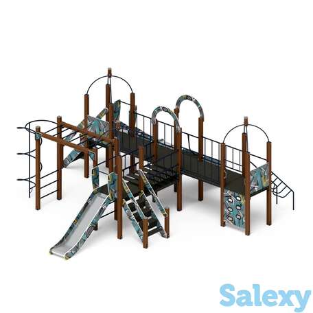 Детский игровой комплекс «навина (техно голубой)» дик 2.09.07-01 h=1200, фотография 1