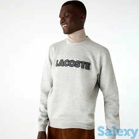 Мужская толстовка lacoste с флисом и круглым воротом, фотография 1