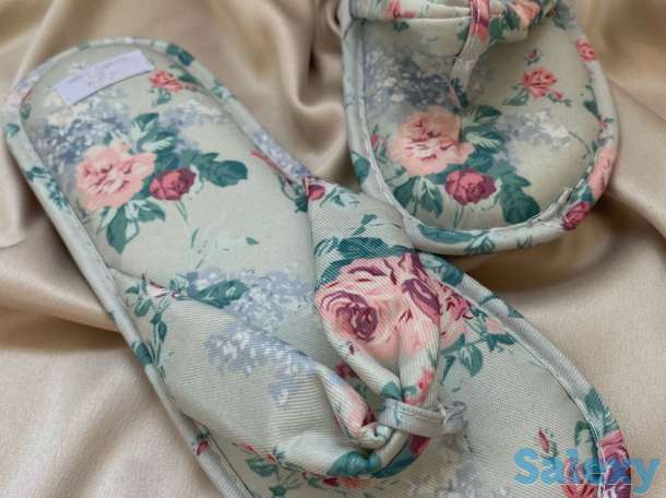 Тапочки атласные, мягкие из плюша, фотография 2