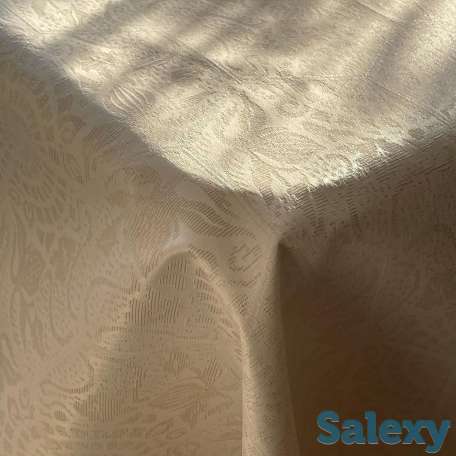 Испанская жаккардовая скатерть с золотым люрексом тефлоновым покрытием, фотография 5