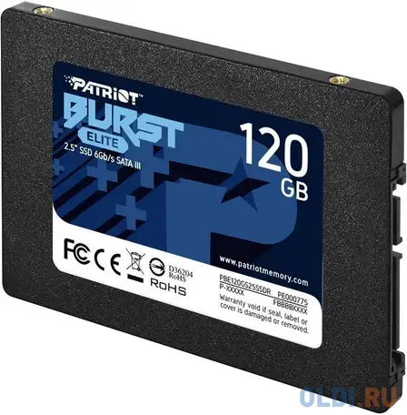 Ssd накопитель patriot burst elite 120 gb sata-iii, фотография 1