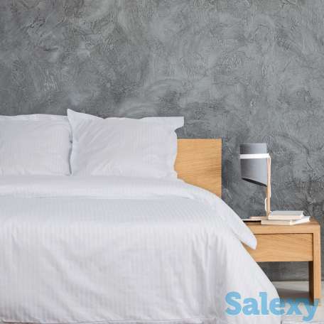 Комплект постельного белья 1,5 спл , страйп-сатин , полоска 1*1см, 115гр/м2, фотография 1