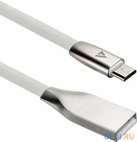 Кабель microusb 1.2м acd acd-u922-m1w плоский белый, фотография 1
