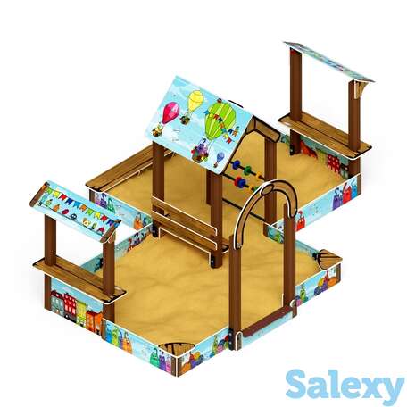 Песочный дворик большой ио 6.01.03-03 (коты), фотография 1