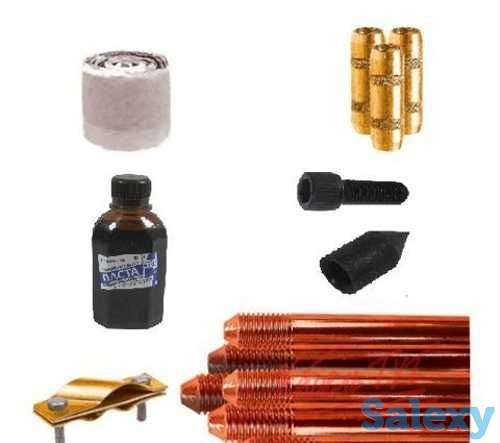 Заземление комплекты оцинкованные и омедненные М16х1500, фотография 1