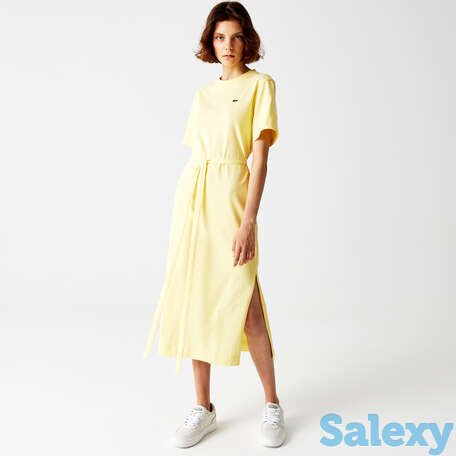 Женское хлопковое платье-майка lacoste с поясом, фотография 1