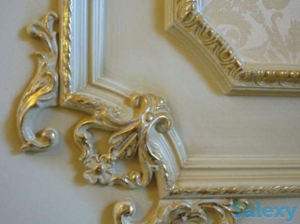 Наклейка гипсовой лепнины, фотография 1