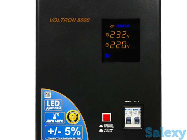 Однофазный стабилизатор напряжения энергия voltron 8000 (hp), фотография 1