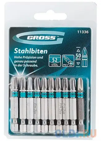 Набор бит gross 11336 10шт, фотография 1