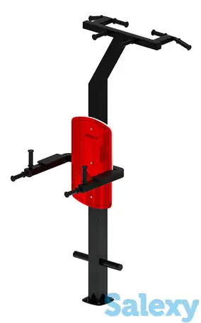 Двойной турник (красный) - уличный тренажер - ст 012-11, фотография 1