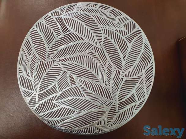 Подтарельники под золото и серебро, качественный материал, ракушки, фотография 5