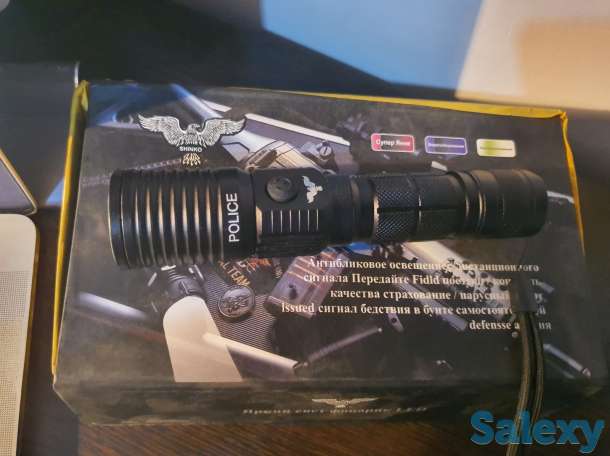 Яркий свет фонарик LED светодиодный Police с фокусом, фотография 2