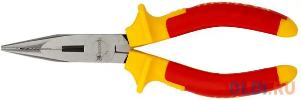 Длинногубцы прямые insulated, 160мм, двухкомпонентные рукоятки// matrix, фотография 1