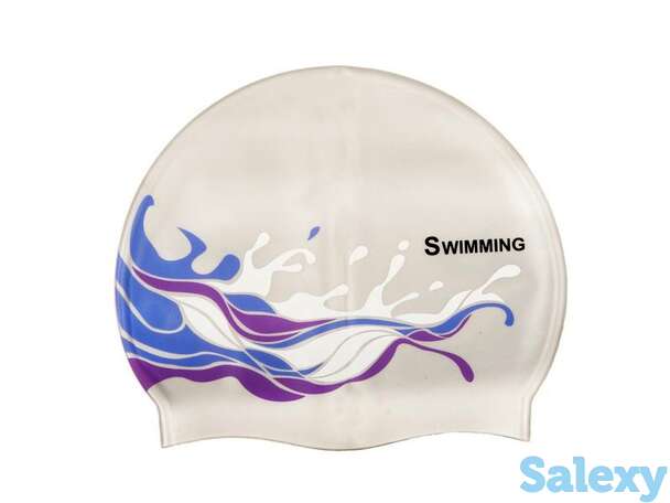 Шапочка для плавания csp4 wave серая saeko, фотография 1