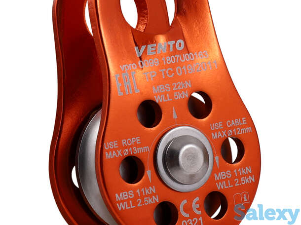 Блок-Ролик Венто Спасатель Люкс Одинарный С Подшипником Дюраль, фотография 1