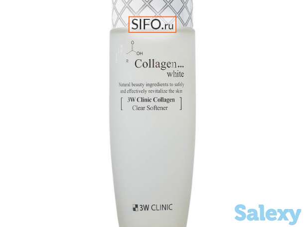 Софтнер для лица 3w clinic collagen white clear softener, фотография 1