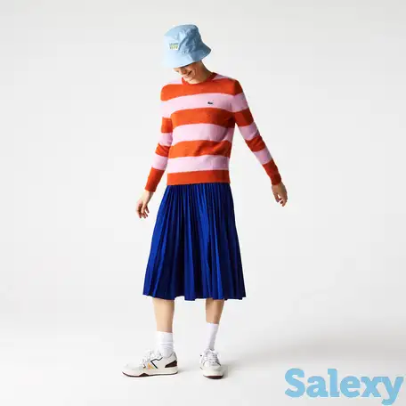 Женская плиссированная юбка lacoste средней длинны, фотография 1