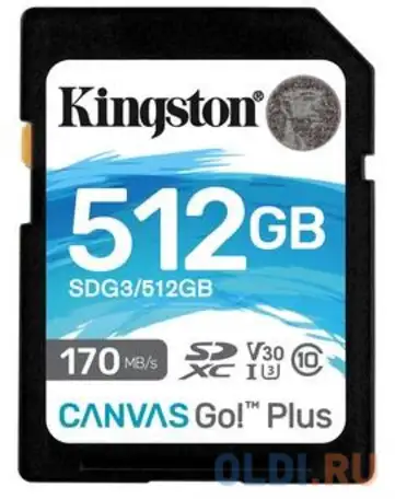 Флеш карта sdxc 512gb  kingston sdxc, uhs-i class u3 v30,, фотография 1