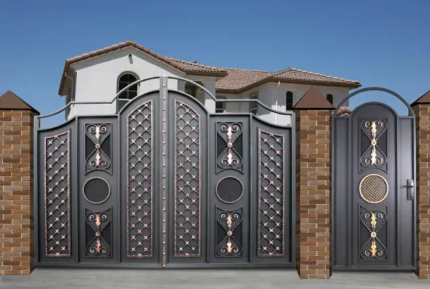 Кованые ворота и калитки, Откатные ворота, Кованые ворота, Распашные ворота, Автоматические ворота, Беседки, Мангал, фотография 1