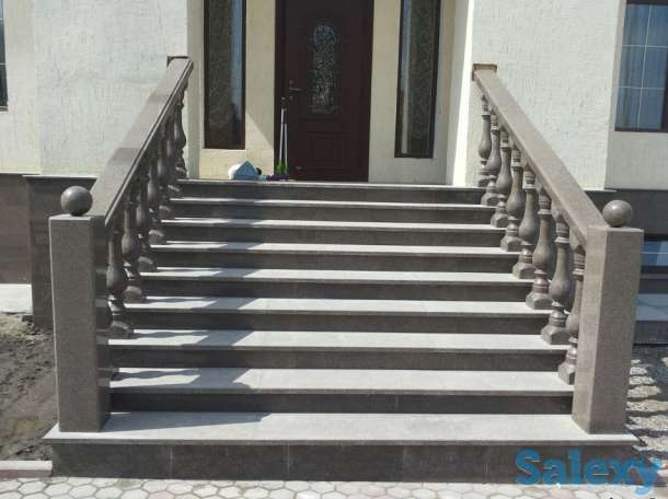 Лестницы из гранита, мрамора и травертина в Алматы, фотография 1