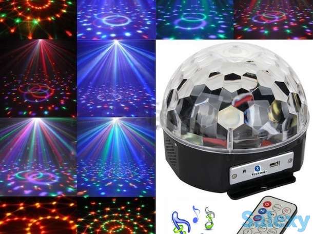Светящийся диско шар цветомузыка с Bluetooth и USB., фотография 1