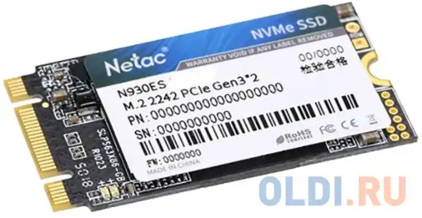 Ssd накопитель netac n930es 512 gb pci-e 3.0 x4, фотография 1