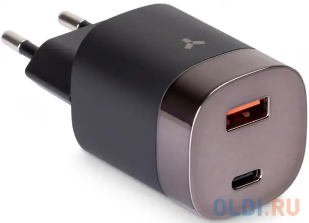 Сетевое зарядное устройство accesstyle amethyst 33wca 3 а usb usb-c черный, фотография 1