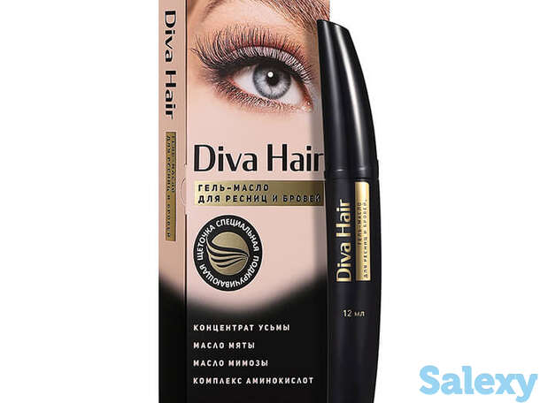 Масло-гель для ресниц и бровей diva hair oil gel, фотография 1