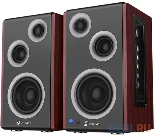 Колонки oklick ok-117 bt 2.0 черный 80вт беспроводные bt, фотография 1