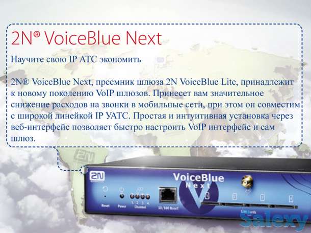 Четырехпортовый VoIP GSM - шлюз Voice Blue Next, фотография 1