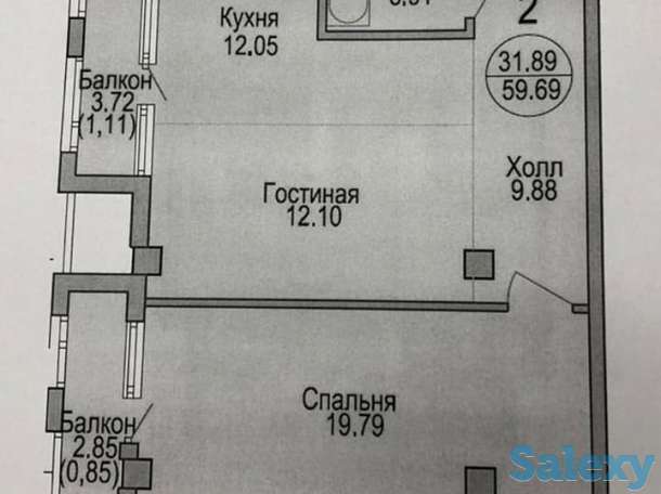 Продам 2шку 60м2 ЖК Алтын Отау, ул Байтурсынова А85-А86, фотография 1