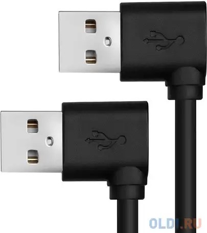Greenconnect кабель 0.2m usb 2.0, am угловой/am угловой, 28/28 awg, экран,, фотография 1
