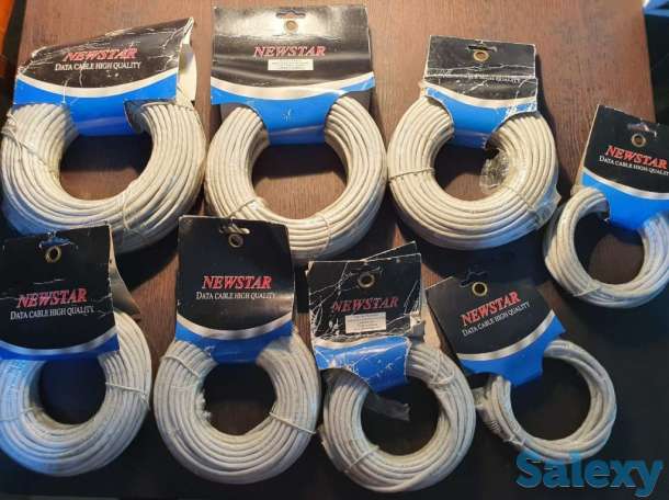 LAN Кабель UTP, CAT 5e 4Pairs 24 AWG шнур, провод усиленный 30 метров, фотография 7